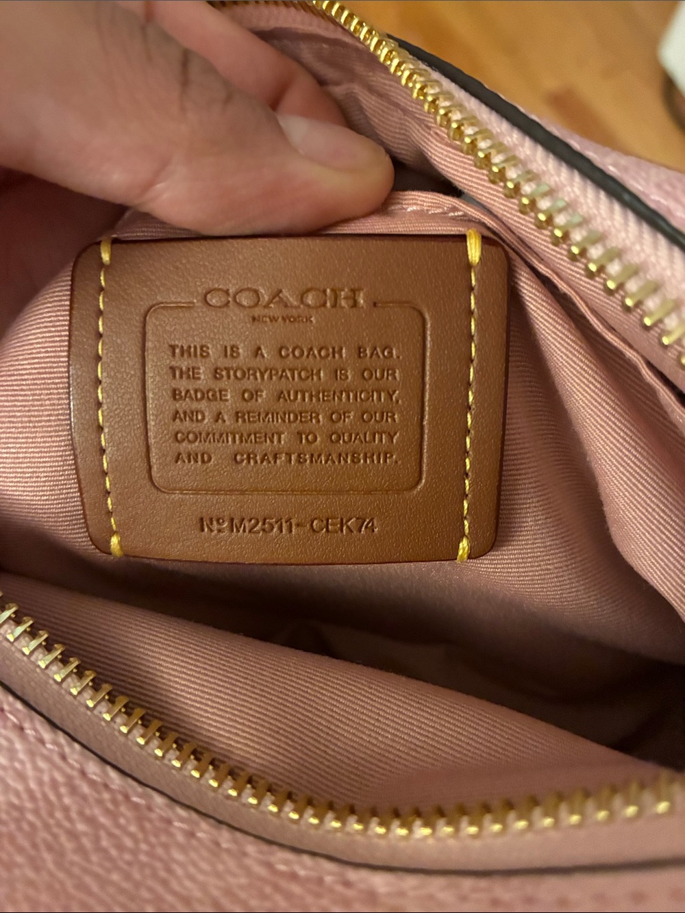 Coach Powder Pink Mini Carey Crossbody Bag In Signature Canvas NWOT - Picture 12 of 12